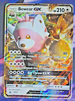 Pokemon TCG: Bewear GX (Black Star Promos) SM34 Jumbo Cards Holo *DMG - Image 1