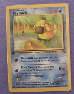 Psyduck 53/62 NM - 1st Edition Fossil - Vintage Pokemon Card - WotC 1999 - Image 1