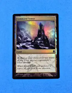 1x Command Tower Commander's Arsenal 2012 CM1 Mtg Magic Card Land 2 Foil - Image 1