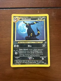 Pokemon TCG Umbreon 13/75 Neo Discovery Holo Rare Unlimited 80 HP English - Image 1