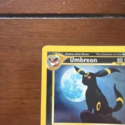 Pokemon TCG Umbreon 13/75 Neo Discovery Holo Rare Unlimited 80 HP English - Image 2
