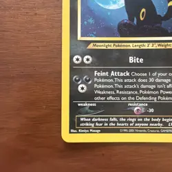 Pokemon TCG Umbreon 13/75 Neo Discovery Holo Rare Unlimited 80 HP English - Image 5
