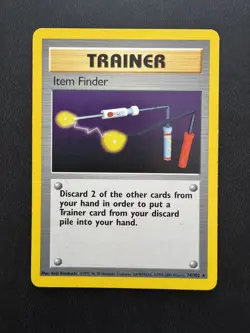 Pokemon Item Finder 74/102 Base Set Rare Trainer Regular WOTC English 1999 MP/LP - Image 1