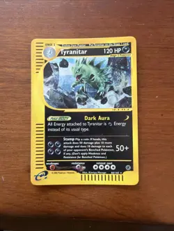 Pokemon Tyranitar 120 HP Non-Holo Rare Reverse Holo 029/165 Expedition Base Set - Image 1