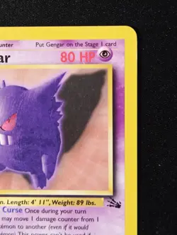 Gengar 20/62 Fossil Set Rare Non Holo Unlimited WoTC Pokemon 1999 - Image 4