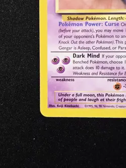 Gengar 20/62 Fossil Set Rare Non Holo Unlimited WoTC Pokemon 1999 - Image 5