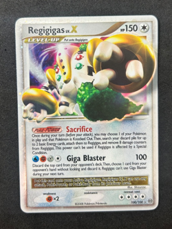 2008 POKEMON DIAMOND & PEARL STORMFRONT 100/100 REGIGIGAS LV.X - LP - Image 1