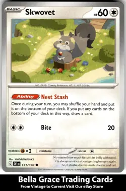 Skwovet #151/198 SV01: Scarlet & Violet Base Set Pokemon Common - Image 1