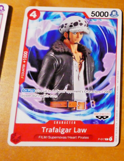 ONE PIECE ENGLISH CARD GAME CARTE PROMO Trafalgar Law P-017 SP EN JCC NM - Image 1