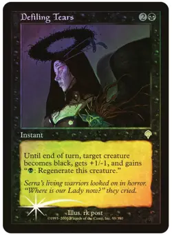 Magic the Gathering DEFILING TEARS #99/350 Invasion Foil Black Uncommon 2000 NM - Image 1