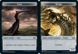 MTG Clue Token // Wurm Token (030) - Foil, Light Play, English Double Masters - Image 1