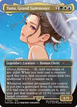 MTG English Yuna, Grand Summoner (Borderless) NM Foil Promos: WPN and Gateway - Image 1