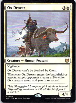 Magic the Gathering Ox Drover Wilds of Eldraine Commander MTG Free Shipping! - Image 1