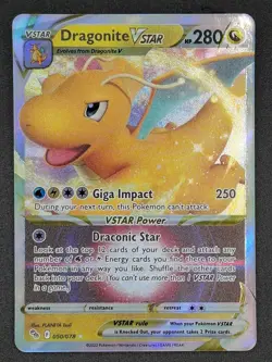 Dragonite Vstar, 50/78, Pokemon Go, Holo Rare, NM/LP - Image 1