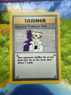 Pokemon Trainer Imposter Professor Oak Base Set Non Holo Rare 73/102 MP - Image 1