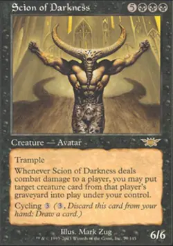 MTG English Scion of Darkness Medium Play Foil Legions - Image 1