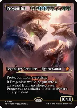 MTG English Progenitus (Showcase) NM Foil Foundations - Image 1