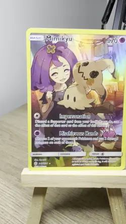 Pokemon Mimikyu TCG Sun & Moon Cosmic Eclipse Holo Card 245/236 Secret Rare - Image 2
