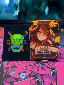 Sinder VCard TCG Elemental 100 Card Sleeves Gamersupps Vtuber Pyro Pup GG - Image 1