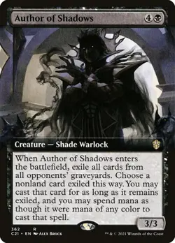 Author of Shadows - Extended Art Commander 2021 NM MTG - Image 1