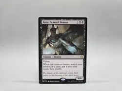 Rune Scarred Demon 0184 Non Foil MTG FDN Foundations NM - Image 1