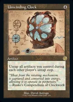 Unwinding Clock - Schematic Retro Frame The Brother's War Retro Artifacts NM MTG - Image 1