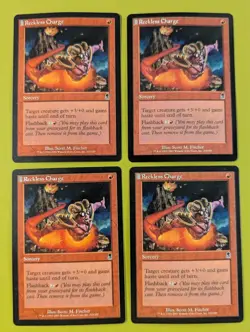 Reckless Charge x4 Odyssey 4x Playset Magic the Gathering MTG - Image 1