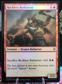 Reckless Barbarian Commander Legends: Battle for Baldur's Gate Foil - Image 1