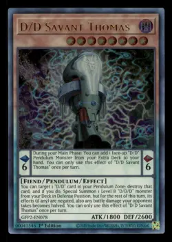 Yugioh D/D Savant Thomas #GFP2-EN078 Ghosts From the Past: The 2nd Haunting LP - Image 1