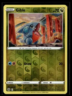 Pokemon TCG Brilliant Stars #107/172 Gible Reverse Holo - Image 1