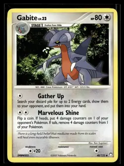 Pokemon TCG Mysterious Treasures #48/123 Gabite - Image 1