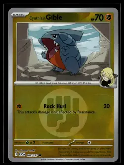 Pokemon TCG ME: Ascended Heroes #109/217 Cynthia's Gible (Energy Symbol Pattern) - Image 1