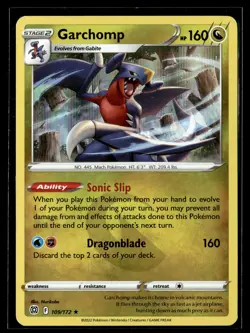 Pokemon TCG SWSH09: Brilliant Stars #109/172 Garchomp Reverse Holo - Image 1