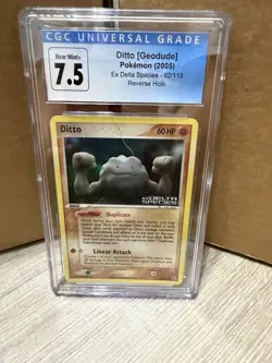 CGC 7.5 Ditto (Geodude) 62/113 EX Delta Species Pokemon 2005 - Image 1