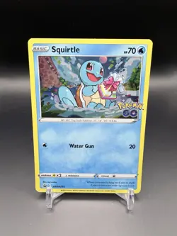 Pokemon TCG Squirtle Pokemon GO Cosmos Holo Promo SWSH233 70HP 2022 English - Image 1