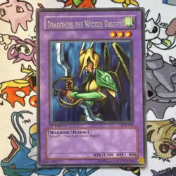 Konami Yu-Gi-Oh! Dragoness the Wicked Knight LOB-086 1st Edition Rare ENG - Image 1