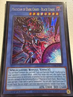 Yu-Gi-Oh! Magician of Dark Chaos - Black Chaos CORI-EN027 1st Ed Near Mint - Image 1