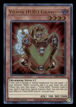 Yugioh Vision HERO Gravito #GFP2-EN061 Ghosts From the Past: The 2nd Haunting LP - Image 1