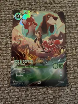 Disney Lorcana Tod & Copper - Best Of Friends Enchanted 236/207 Vlp - Image 1