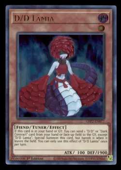 Yugioh D/D Lamia #GFP2-EN077 Ghosts From the Past: The 2nd Haunting LP - Image 1