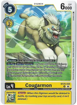 Cougarmon BT25-035 Playset Dual Revolution Digimon Card Game - Image 1