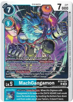 MachGaogamon BT25-027 Playset Dual Revolution Digimon Card Game - Image 1