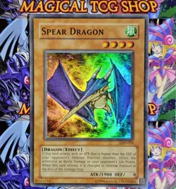Yugioh Spear Dragon Legacy of Darkness Super Rare LOD-035 NM - Image 1