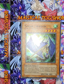 Yugioh Spear Dragon Legacy of Darkness Super Rare LOD-035 NM - Image 2