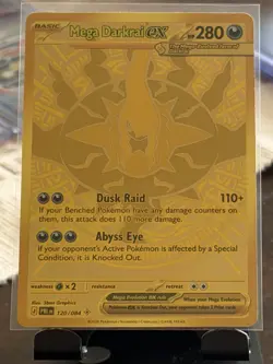 Mega Darkrai ex 120/084 Me05: Pitch Black Holo Pokemon Card - Image 1