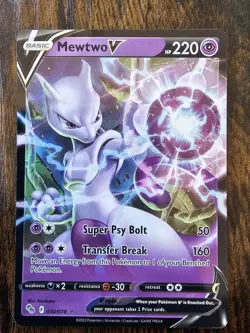 Mewtwo V - Pokemon GO 30/78 - HP 220 - Near Mint - Image 1