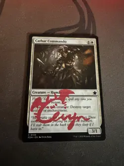 Cathar Commando Foundations MTG SIGNED - Image 1