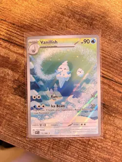 Pokemon TCG Vanillish White Flare Holo Card Illustration Rare 112/086 - Image 1