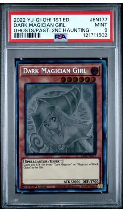 Yugioh Dark Magician Girl GFP2-EN177 Ghost Rare Rare PSA 9 - Image 1