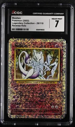 CGC 7 NM - Mewtwo Reverse Foil 29/110 Legendary Collect. (2002) - Image 1